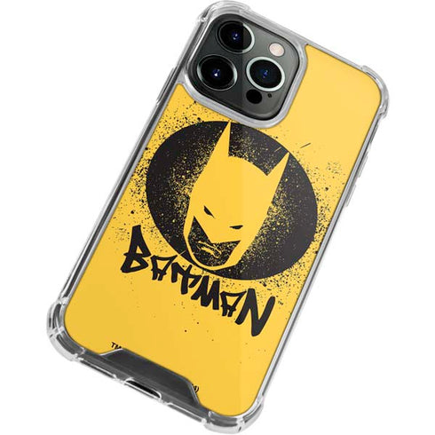 DC Comics Batman Graffiti Art iPhone 15 Pro Clear Case
